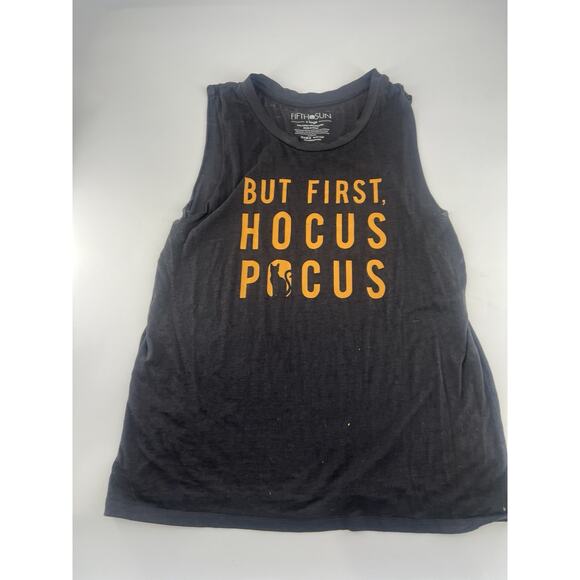 But First Hocus Pocus Womens Extra Large Sheer Tank Fifth Sun Shirt Halloween - Picture 1 of 5